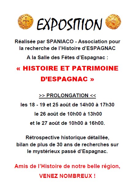 Exposition « HISTOIRE ET PATRIMOINE D’ESPAGNAC » par SPANIACO
